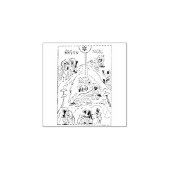 Minimale orthodoxe kerststal rubberstempel (Afrduk)