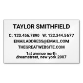 Minimale oude moderne rendy magnetisch visitekaartje (Voorkant)