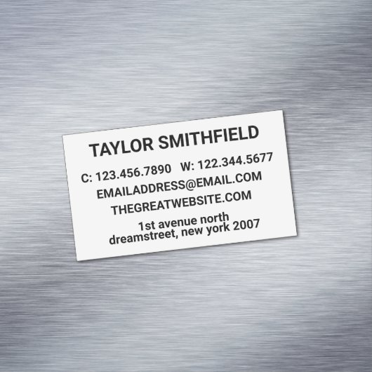 Minimale oude moderne rendy magnetisch visitekaartje (Voorbeeld)