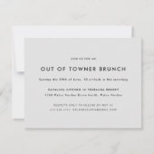 Minimale Out of Towner Brunch Kaart (Voorkant)