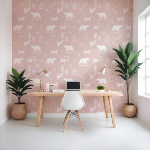 Minimale Outdoor Wilderness Bosdieren Behang