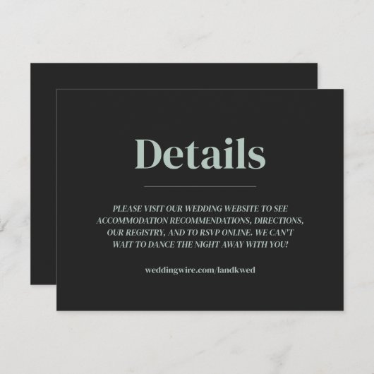 Minimale Oval Weddenschap Kaart (Voorkant / Achterkant)