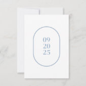 Minimale ovale trouwreactiekaarten kaart (Achterkant)