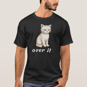 Minimale Over het Kat Kalm Stemming Illustratie T-shirt