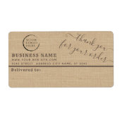 Minimale overlapping bedankt uw zakelijke maillabe etiket (Voorkant)