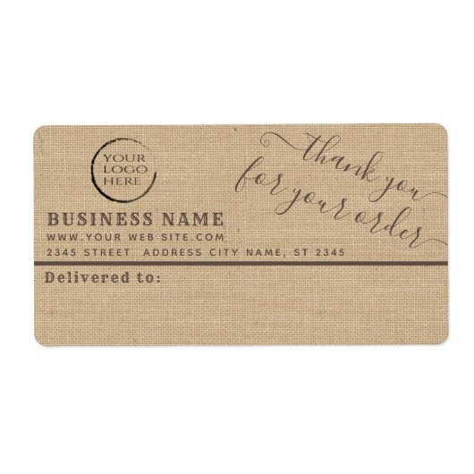 Minimale overlapping bedankt uw zakelijke maillabe etiket (Voorkant)