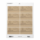 Minimale overlapping bedankt uw zakelijke maillabe etiket (Full Sheet)