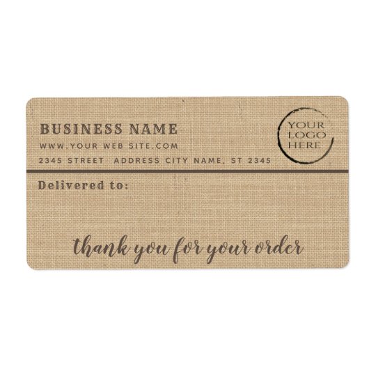 Minimale overlapping bedankt uw zakelijke maillabe etiket (Voorkant)