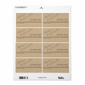 Minimale overlapping bedankt uw zakelijke maillabe etiket (Full Sheet)