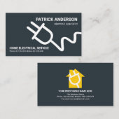 Minimale overmaat elektrische stekker visitekaartje (Voorkant / Achterkant)