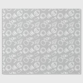 Minimale overzichten voor kerstobjecten in de stat cadeaupapier (Vlak)