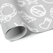 Minimale overzichten voor kerstobjecten in de stat cadeaupapier (Rol Hoek)