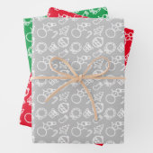 Minimale overzichten voor kerstobjecten in de stat inpakpapier vel (In situ)