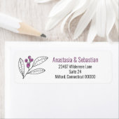 Minimale Paarse bessen die bij de productie wegkom Etiket (Insitu)