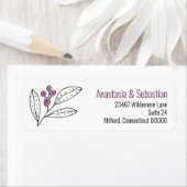 Minimale Paarse bessen die bij de productie wegkom Etiket (Insitu)