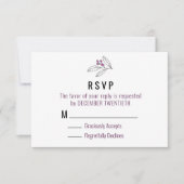 Minimale Paarse bessen met het huwelijk RSVP (Voorkant)