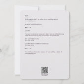 Minimale Paarse bladeromtrek All-in-One bruiloft Kaart (Achterkant)