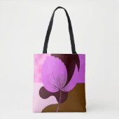Minimale Paarse Bloem Tote Tas – Modern Bloemendes (Voorkant)