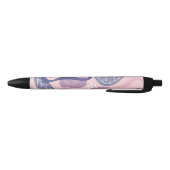 Minimale paarse bloem zwarte inkt pen (Bodem)