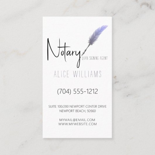 Minimale Paarse en witte auditieve foto verticaal Visitekaartje (Voorkant)