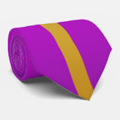 Minimale Paarse gradiënt met Gold Stripe Stropdas (Opgerold)