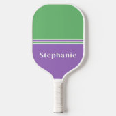 Minimale Paarse groene pickleball paddle (Voorkant)