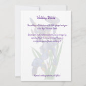 Minimale Paarse iris Save the Date Wedding Kaart (Achterkant)