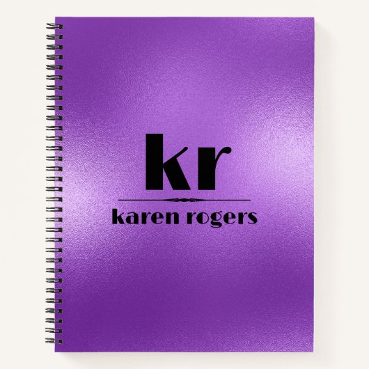 Minimale Paarse iriserende textuur Notitieboek (Voorkant)