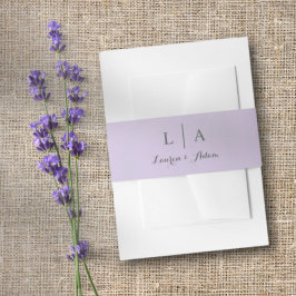 Minimale Paarse koppels namen bruiloft Uitnodigingen Wikkel