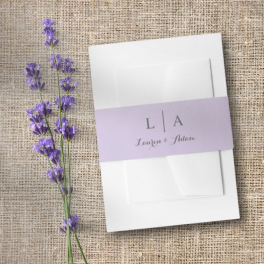 Minimale Paarse koppels namen bruiloft Uitnodigingen Wikkel