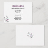 Minimale Paarse lef-bruiloft van Berry - Details Informatiekaartje (Voorkant / Achterkant)