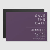 Minimale Paarse, moderne, horizontale opslagdatum (Voorkant / Achterkant)