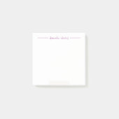 Minimale Paarse Monogram Volledige naam Post-it® Notes (Voorkant)