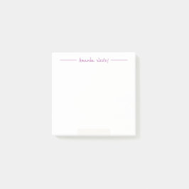 Minimale Paarse Monogram Volledige naam Post-it® Notes