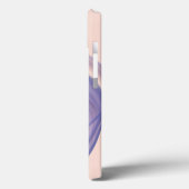 Minimale Paarse roze Abstracte monogram naam Case-Mate iPhone Case (Achterkant / Links)