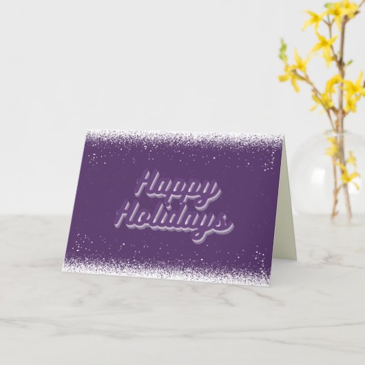 Minimale Paarse vakantiekaart Kaart (Gele Bloem)