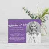 Minimale Paarse viering van het leven Kaart (Staand voorkant)