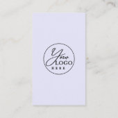 Minimale Paarse Violette Foto QR Code Logo Visitekaartje (Achterkant)