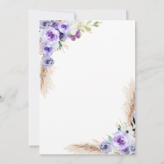 Minimale Paarse vlinder eerste verjaardag Kaart (Achterkant)