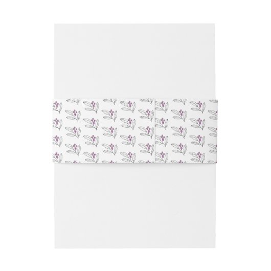 Minimale Paarse Witte Initialen Datum huwelijk Uitnodigingen Wikkel (Achterkant Voorbeeld)