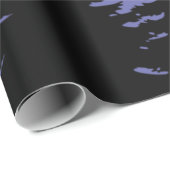 Minimale paarse zwarte dennenboomsilhouet cadeaupapier (Rol Hoek)