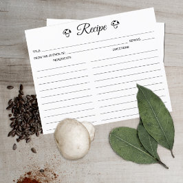 Minimale paddenstoel Eenvoudige Kaart in culinair