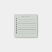 Minimale pagina Groene dagelijkse taken Planner Post-it® Notes (Voorkant)