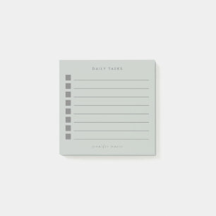 Minimale pagina Groene dagelijkse taken Planner Post-it® Notes