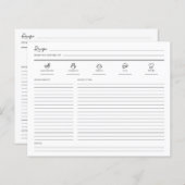 Minimale pagina met modern recept (Voorkant / Achterkant)