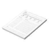 Minimale pagina met modern recept notitieblok (Linkerzijde)