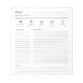 Minimale pagina met modern recept notitieblok (Voorkant)