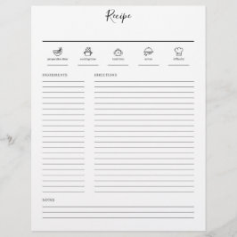 Minimale pagina Moderne Recipe Cookbook