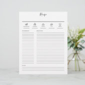 Minimale pagina Moderne Recipe Cookbook (Staand voorkant)