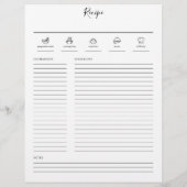 Minimale pagina Moderne Recipe Cookbook (Achterkant)